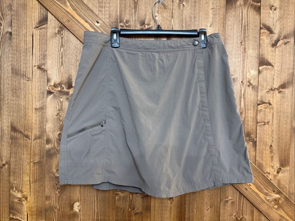 L.L.Bean Size 14 Gray Skort Hiking Outdoor Stretch Nylon Shorts Skirt(9384)
